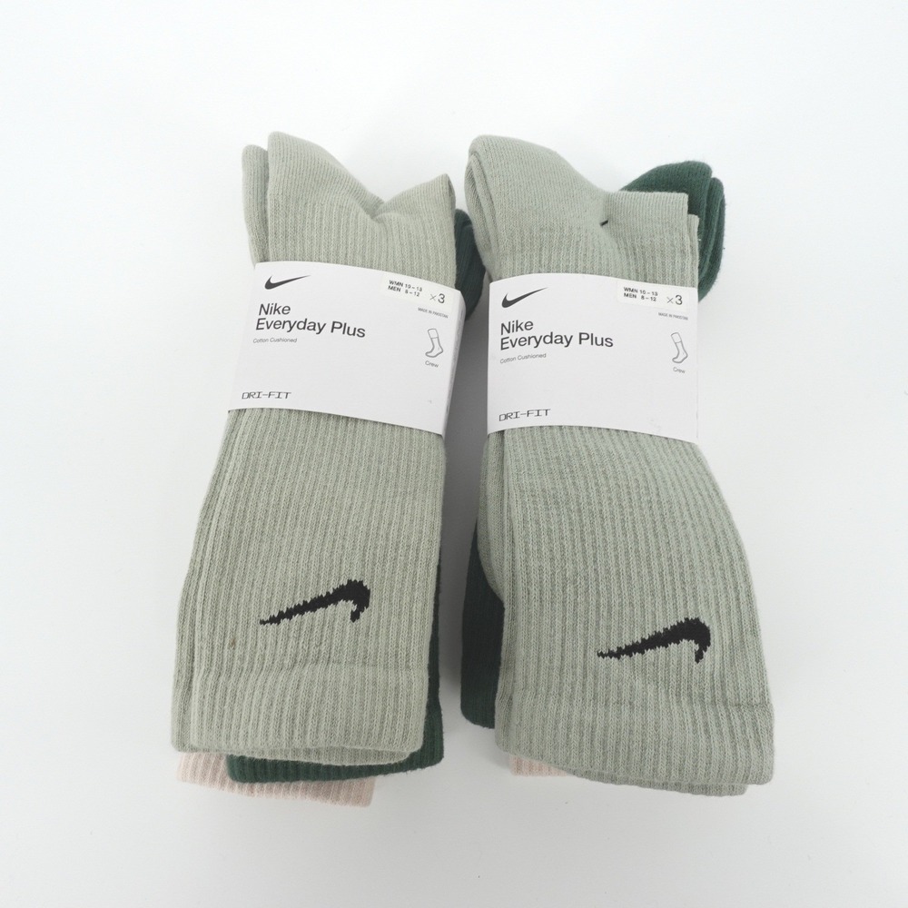 Nike Everyday Plus Mens Cushioned Crew Socks 6 Pair Pack Multi Large 8-12 NEW